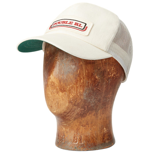 Double RL『LOGO PATCH TWILL TRUCKER CAP』(WHITE)