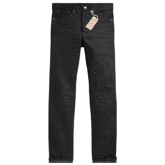 Double RL : VINTAGE 5POCKET BLACK ON BLACK JEAN (BLACK)