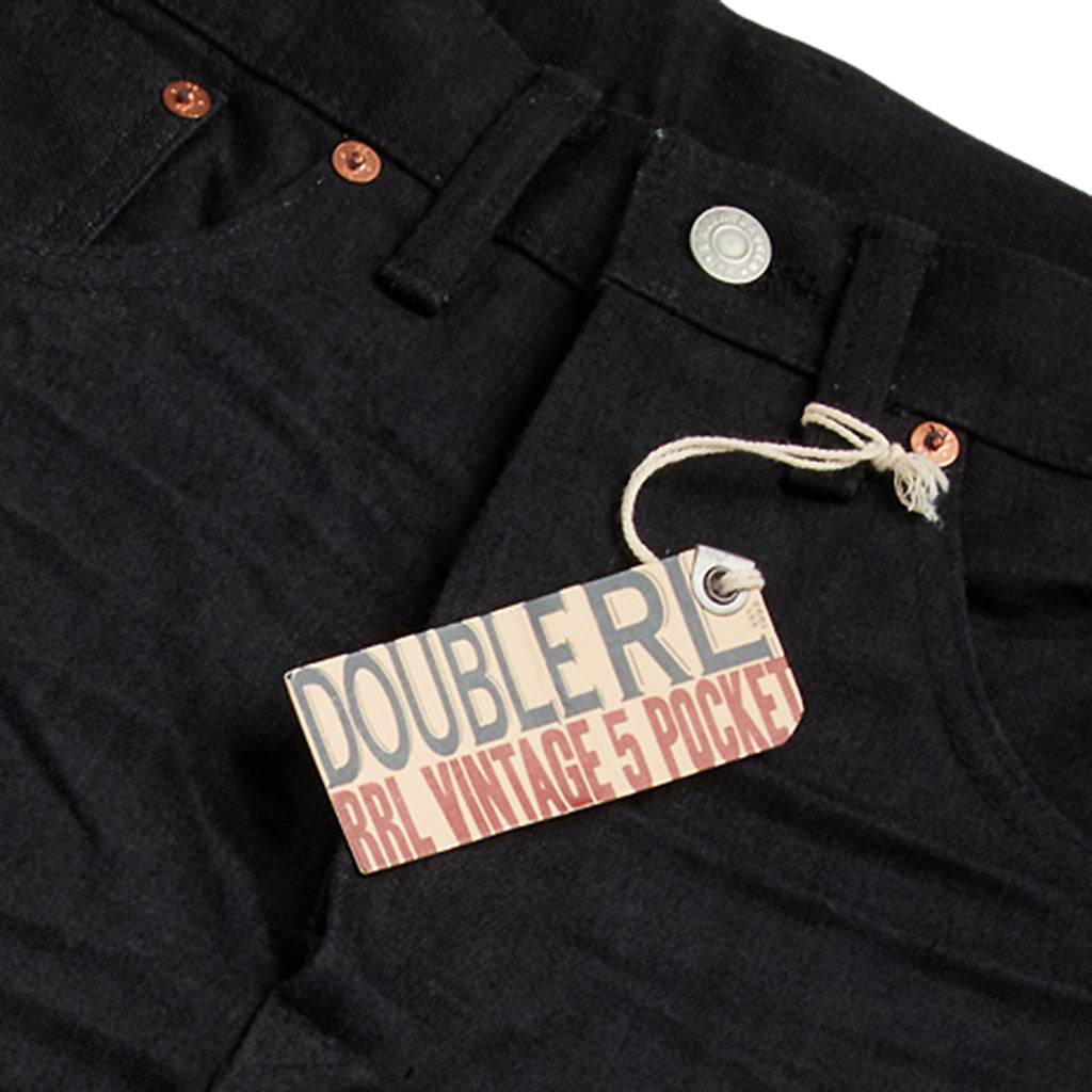 【SALE30%OFF】Double RL『VINTAGE 5POCKET BLACK ON BLACK JEAN』(BLACK)