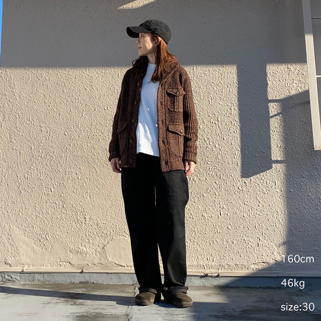 Double RL : VINTAGE 5POCKET BLACK ON BLACK JEAN (BLACK)