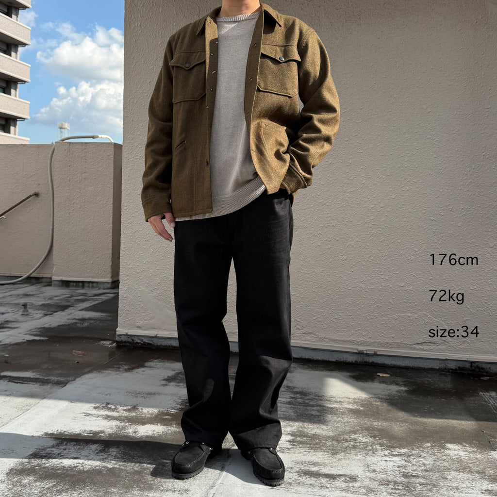 Double RL : VINTAGE 5POCKET BLACK ON BLACK JEAN (BLACK)