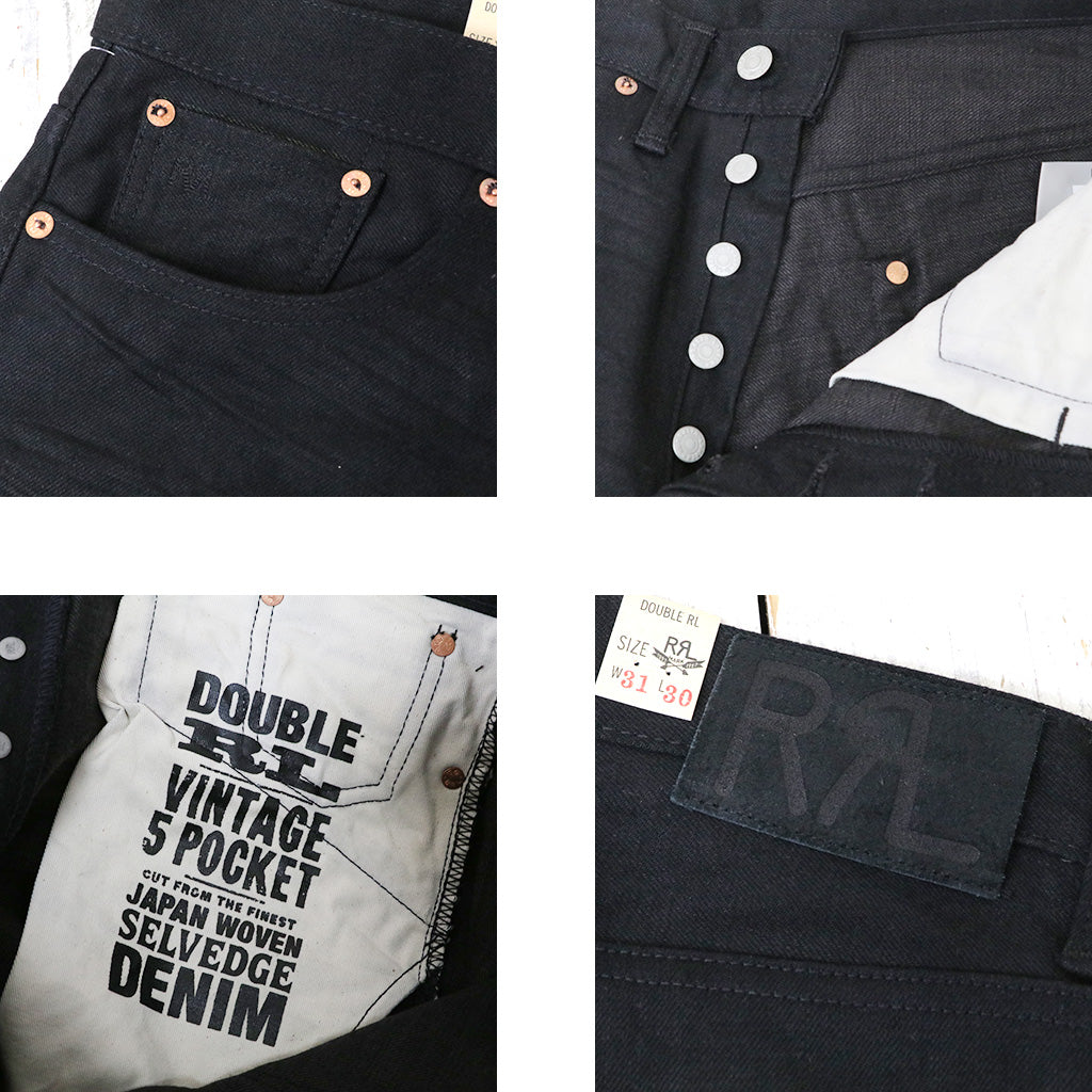 パンツ DoubleRL Vintage5Pocket 32x32 Double RL : VINTAGE 5POCKET BLACK ON BLACK JEAN (BLACK) – Reggieshop