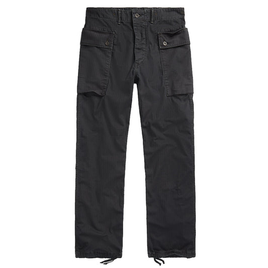 Double RL : HERRINGBONE TWILL CARGO PANT (BLACK)