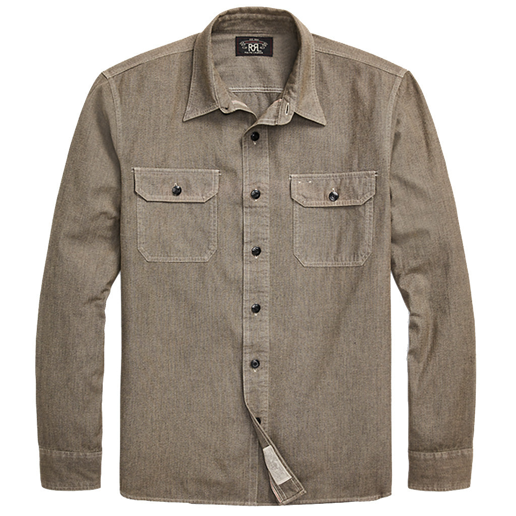 【SALE40%OFF】Double RL『SELVEDGE JASPE WORKSHIRT』(GREY) – Reggieshop