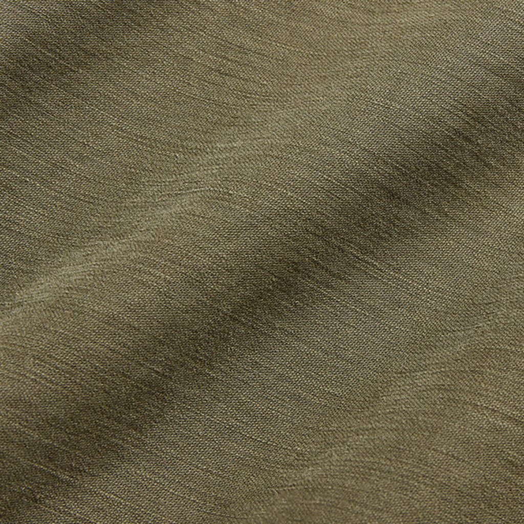 Double RL : REVERSE-SATEEN OVERSHIRT (OLIVE)