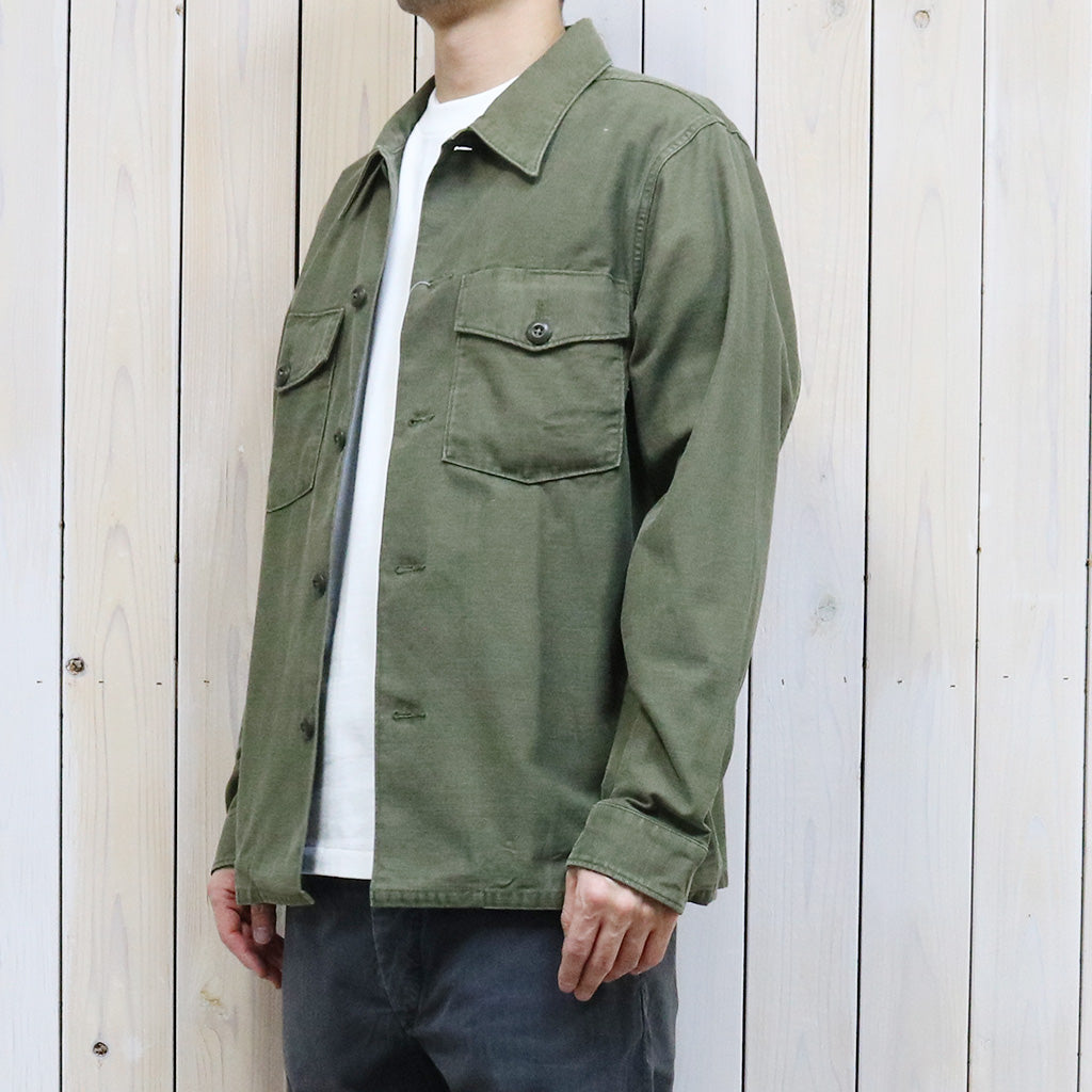 Double RL : REVERSE-SATEEN OVERSHIRT (OLIVE)