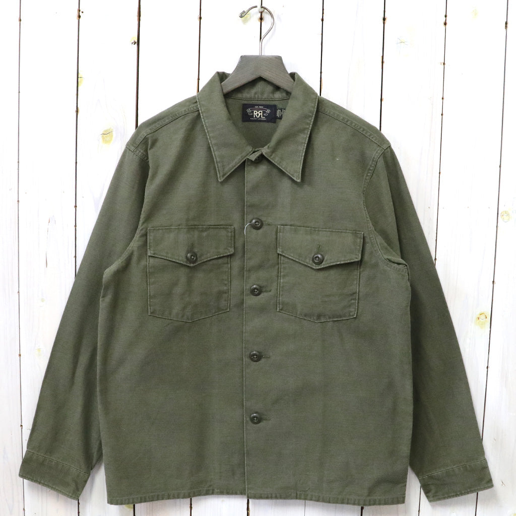 Double RL (ダブル アール エル) : REVERSE-SATEEN OVERSHIRT (OLIVE