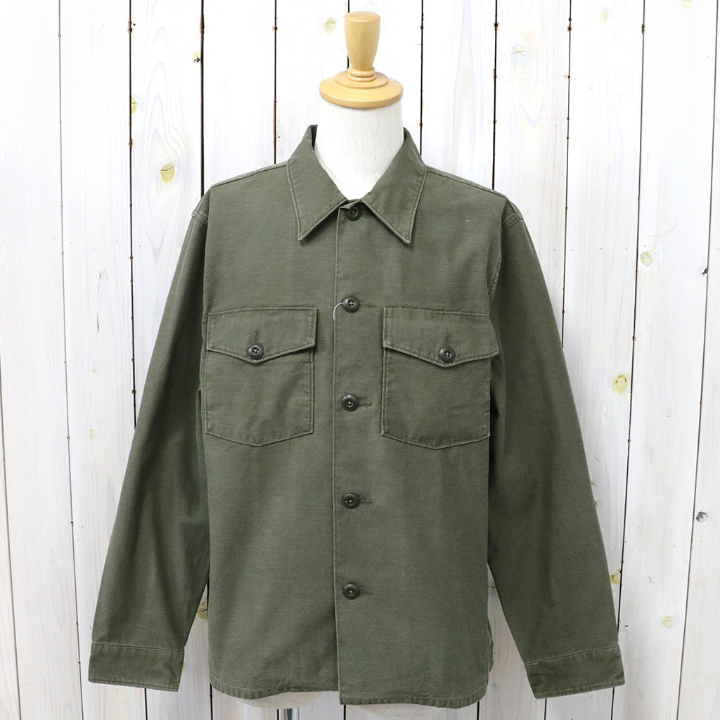 Double RL : REVERSE-SATEEN OVERSHIRT (OLIVE)