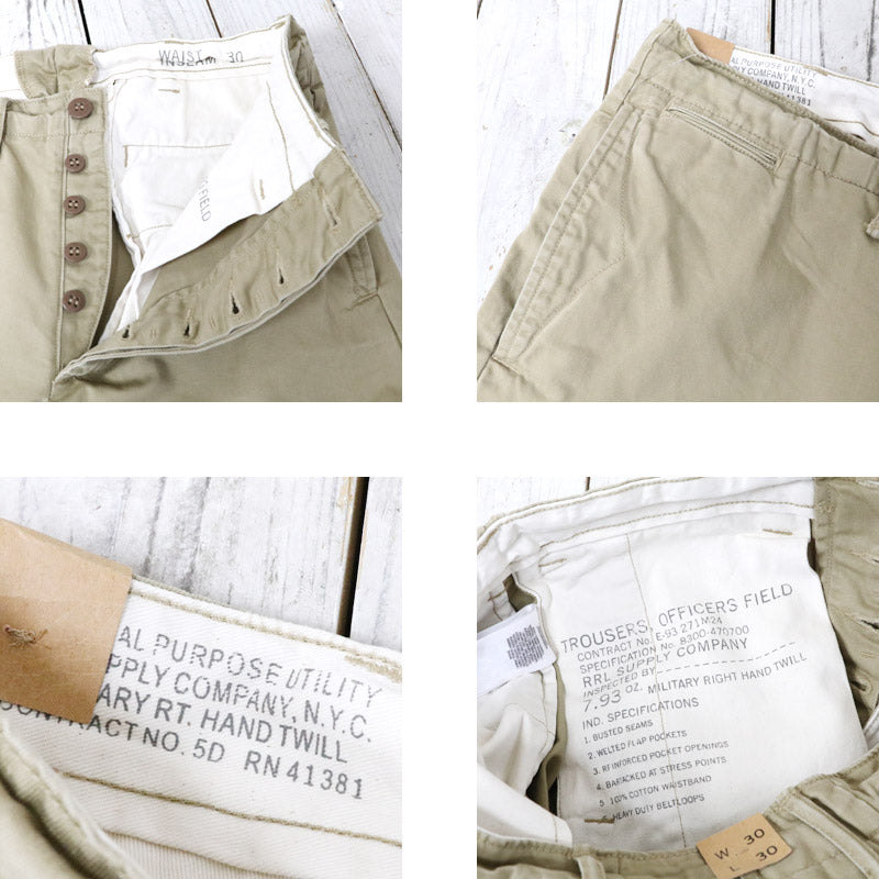 Double RL : COTTON CHINO TROUSER (NEW MILITARY KHAKI)