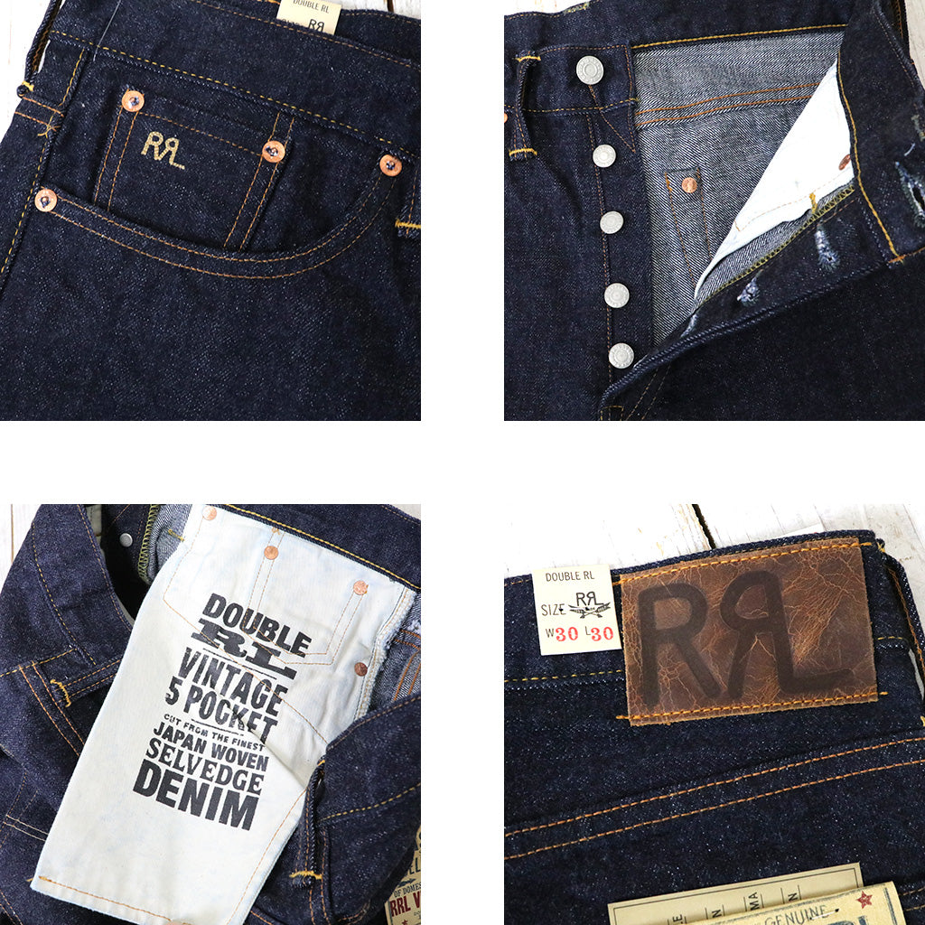 Double RL : VINTAGE 5-POCKET EAST-WEST SELVEDGE JEAN