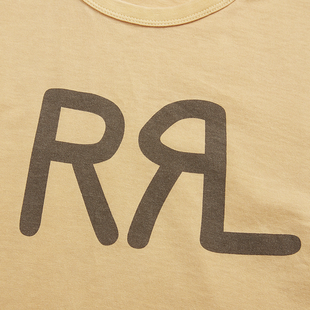 Double RL : RRL RANCH LOGO T-SHIRT (YELLOW)