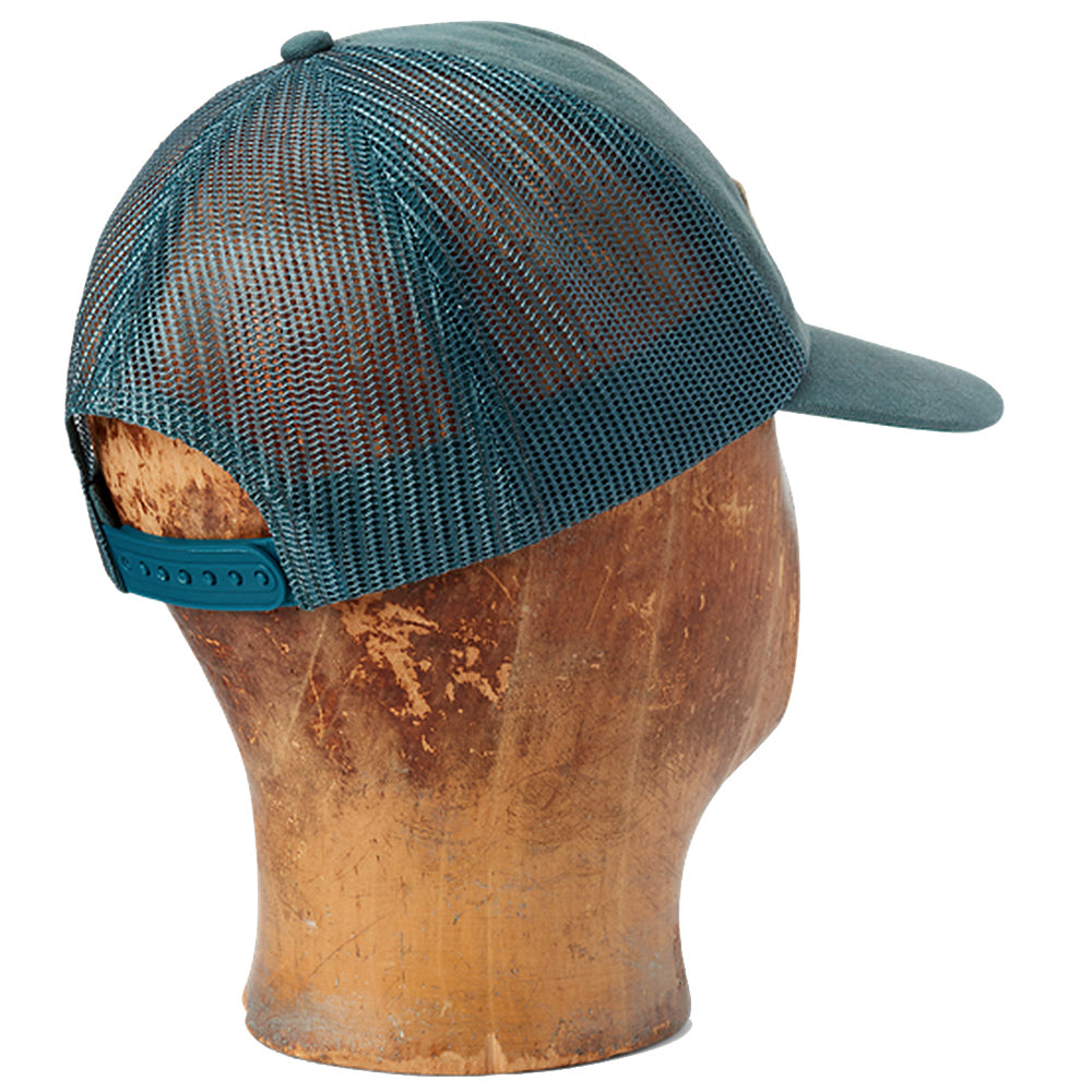 Double RL : LOGO-PATCH TWILL TRUCKER CAP (GREEN)