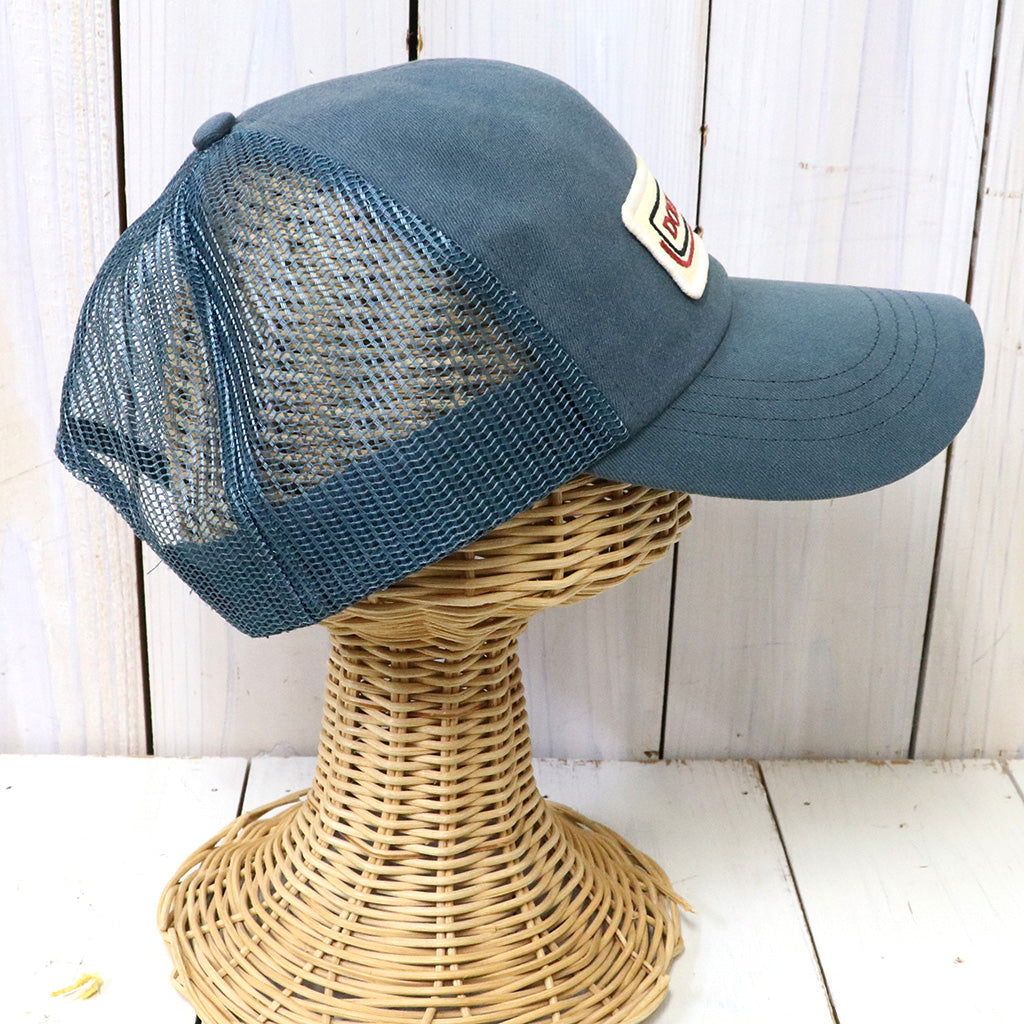 Double RL : LOGO-PATCH TWILL TRUCKER CAP (GREEN)