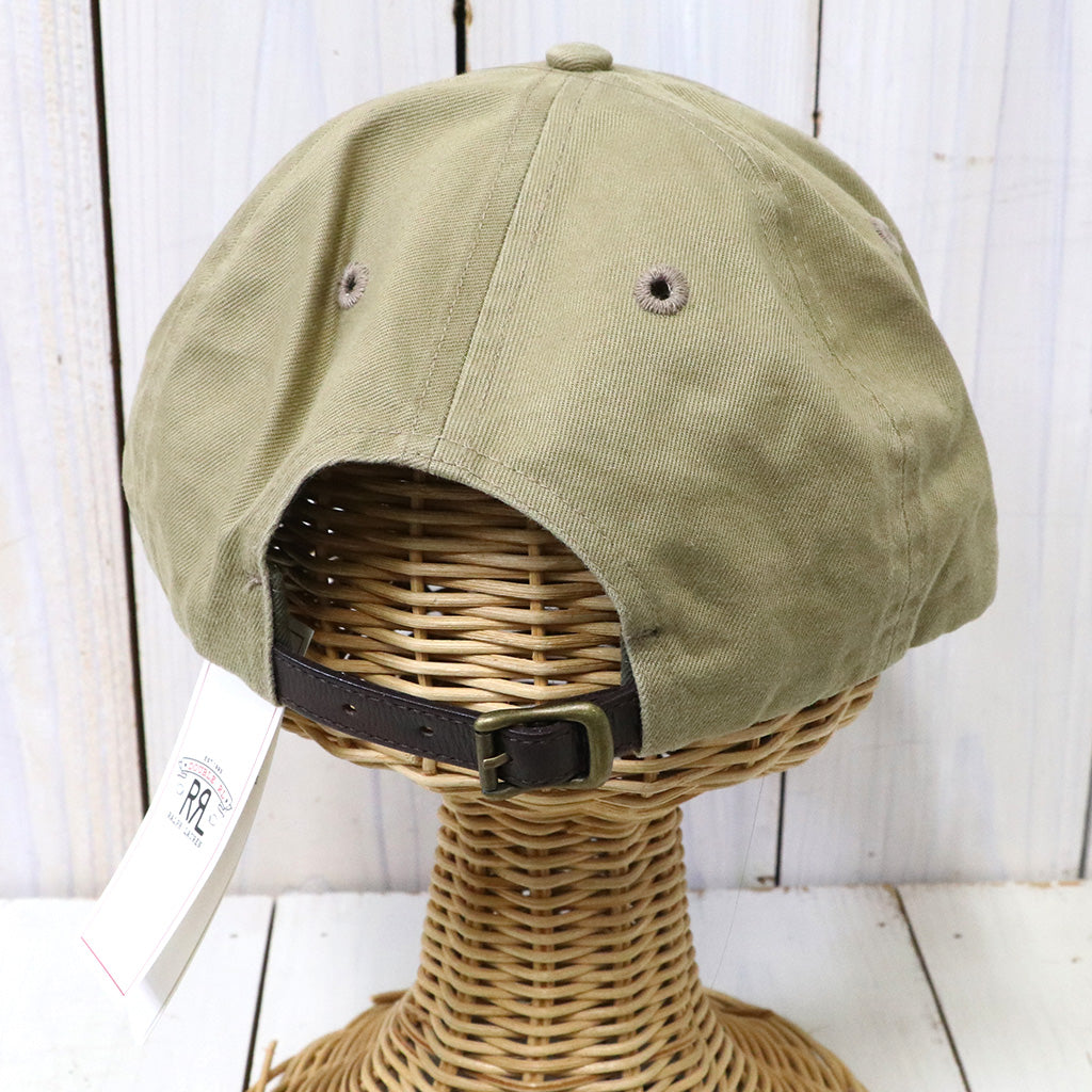 Double RL : RRL RANCH LOGO TWILL BALL CAP (KHAKI)