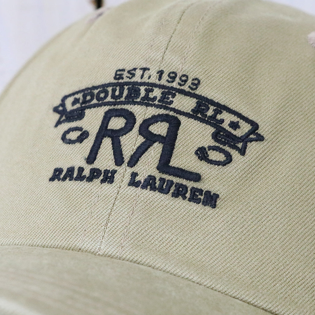 Double RL : RRL RANCH LOGO TWILL BALL CAP (KHAKI) – Reggieshop