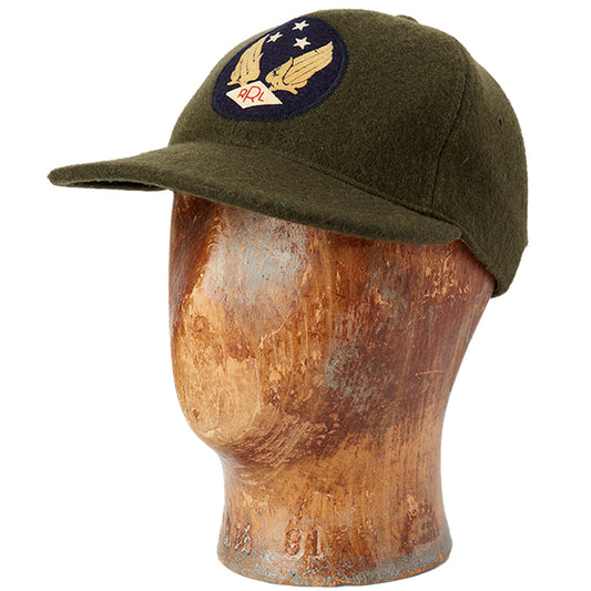 Double RL『LOGO WOOL BLEND FELT BALL CAP』(OLIVE)