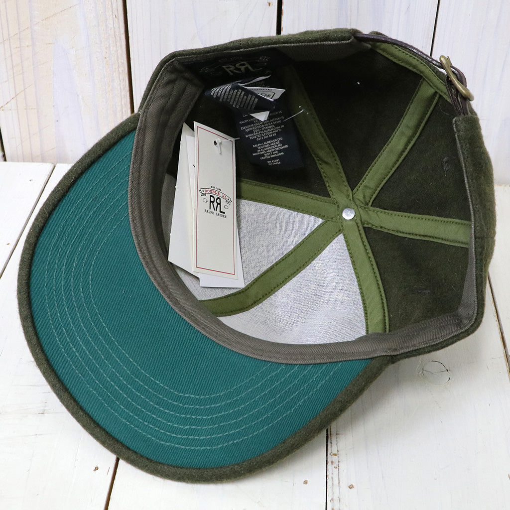 Double RL『LOGO WOOL BLEND FELT BALL CAP』(OLIVE)