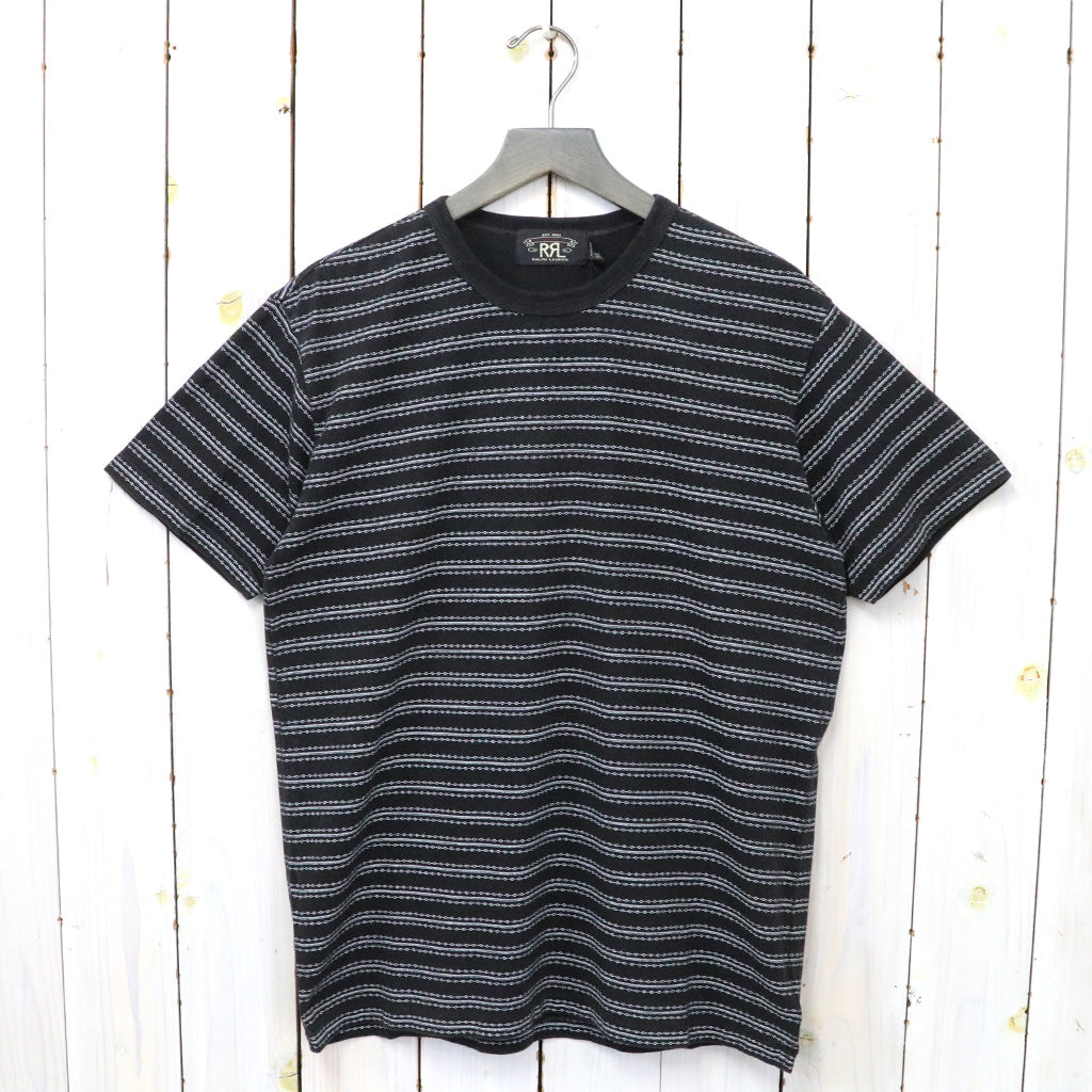 Double RL『STRIPED JERSEY CREWNECK T-SHIRT』(BLACK)