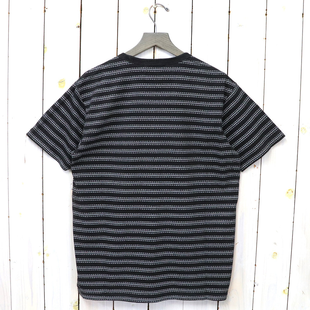Double RL『STRIPED JERSEY CREWNECK T-SHIRT』(BLACK)