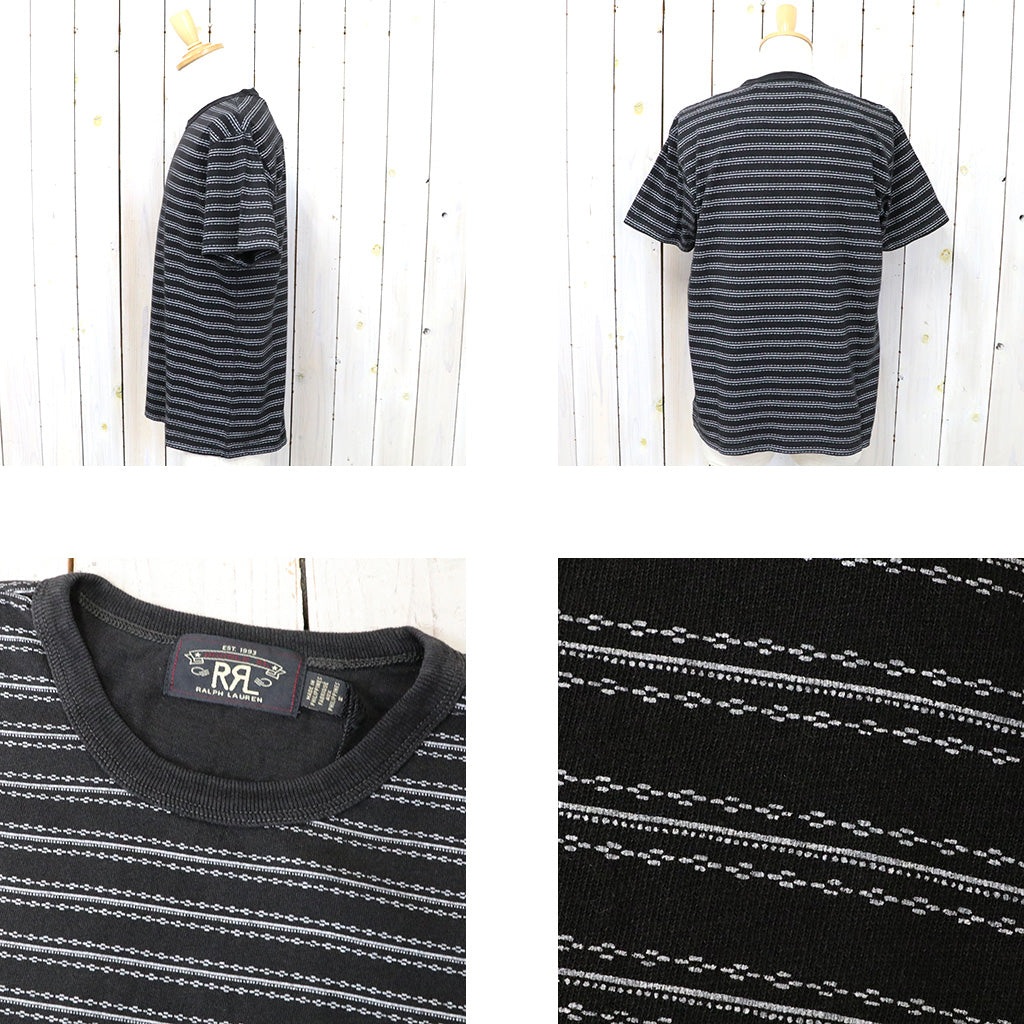 Double RL『STRIPED JERSEY CREWNECK T-SHIRT』(BLACK)