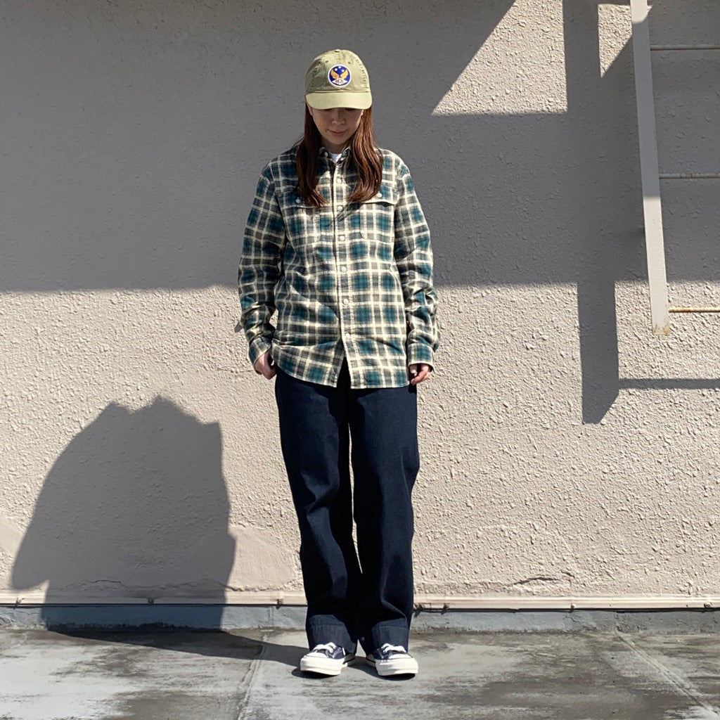 【SALE40%OFF】Double RL『PLAID PRINT CHAMOIS WORK SHIRT』(GREEN)