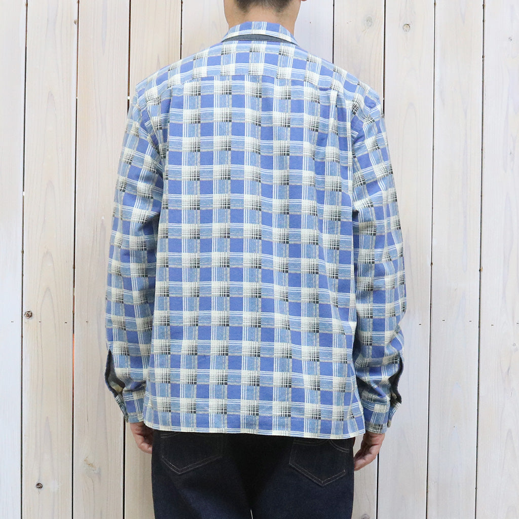 【SALE40%OFF】Double RL『PLAID PRINT CHAMOIS CAMP SHIRT』(BLUE)