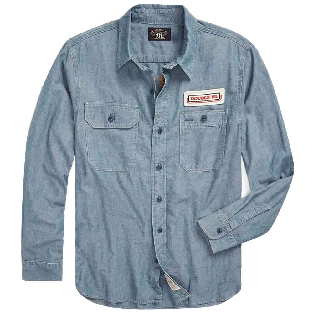Double RL『EMBROIDERED INDIGO CHAMBRAY WORKSHIRT』