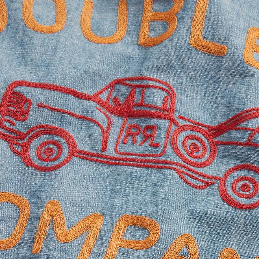 Double RL『EMBROIDERED INDIGO CHAMBRAY WORKSHIRT』