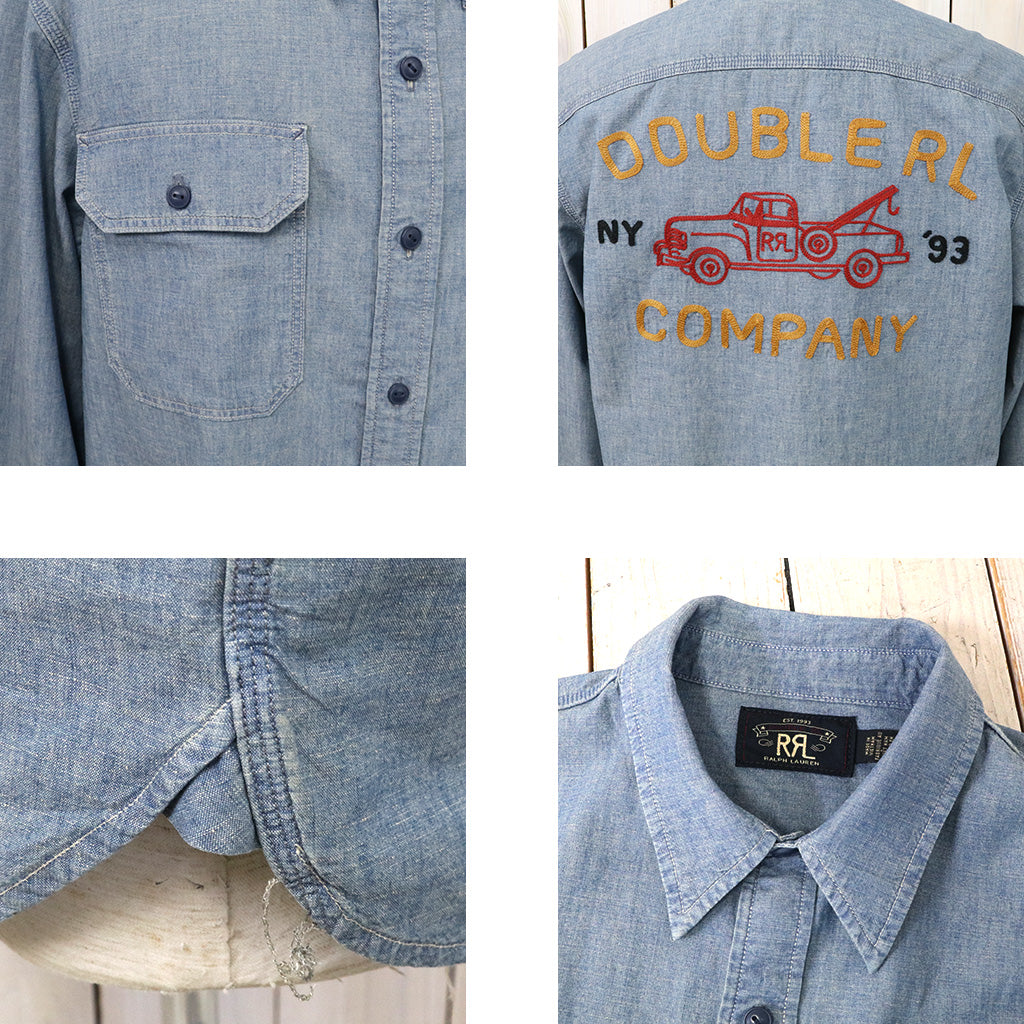 Double RL『EMBROIDERED INDIGO CHAMBRAY WORKSHIRT』