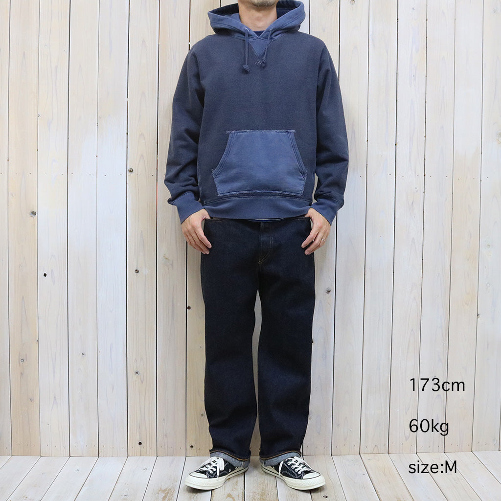 Double RL : GARMENT-DYE FRENCH TERRY HOODIE (NAVY)