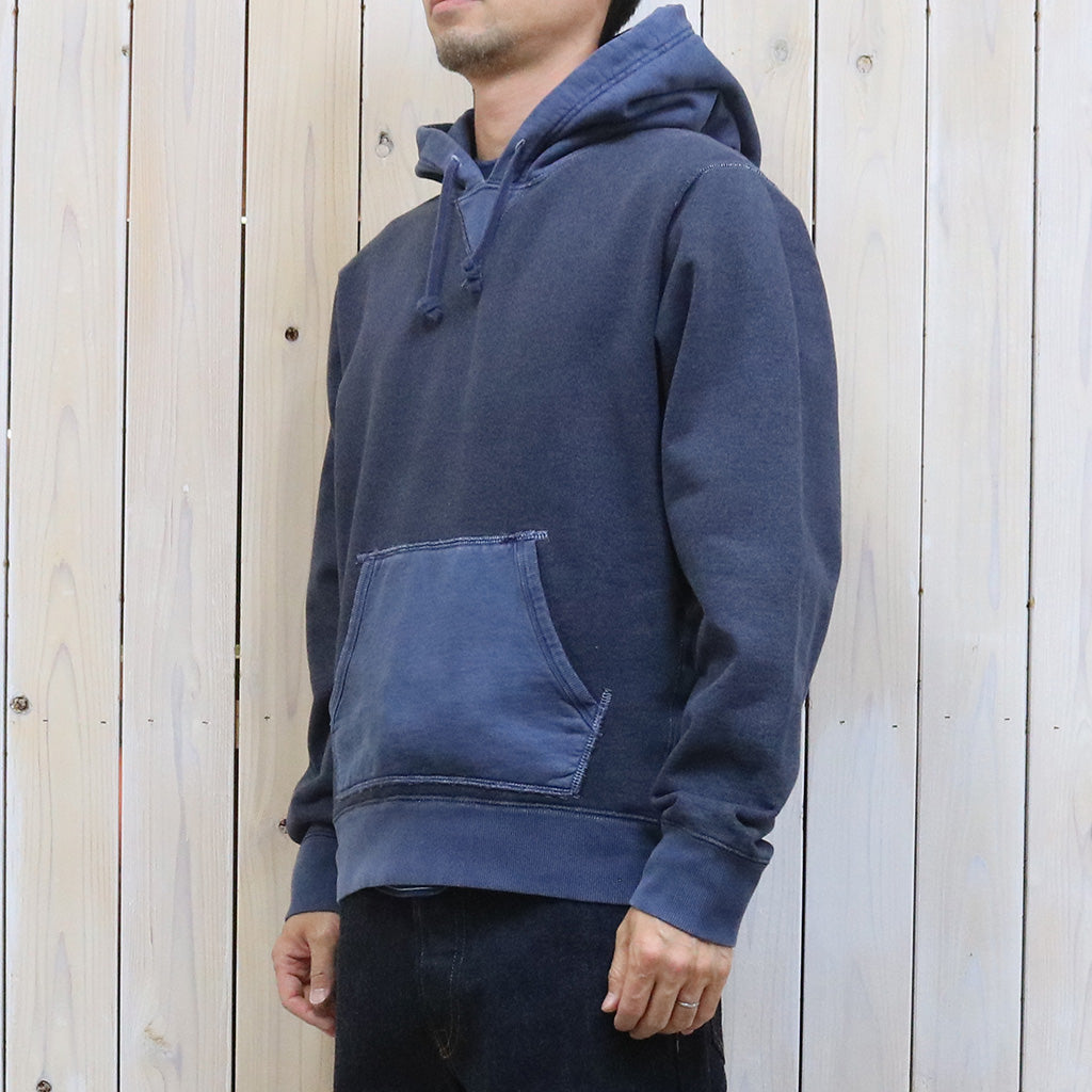 Double RL : GARMENT-DYE FRENCH TERRY HOODIE (NAVY)