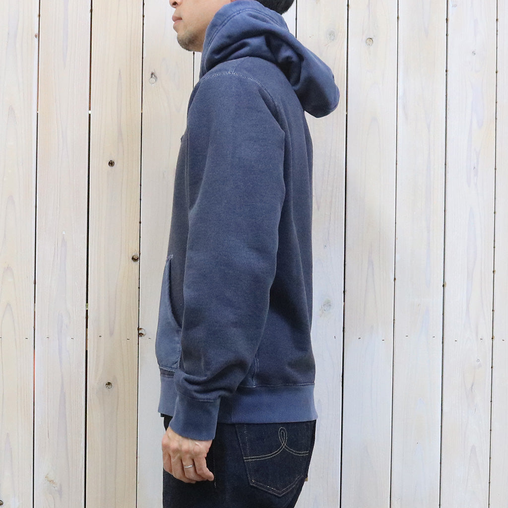 Double RL : GARMENT-DYE FRENCH TERRY HOODIE (NAVY)