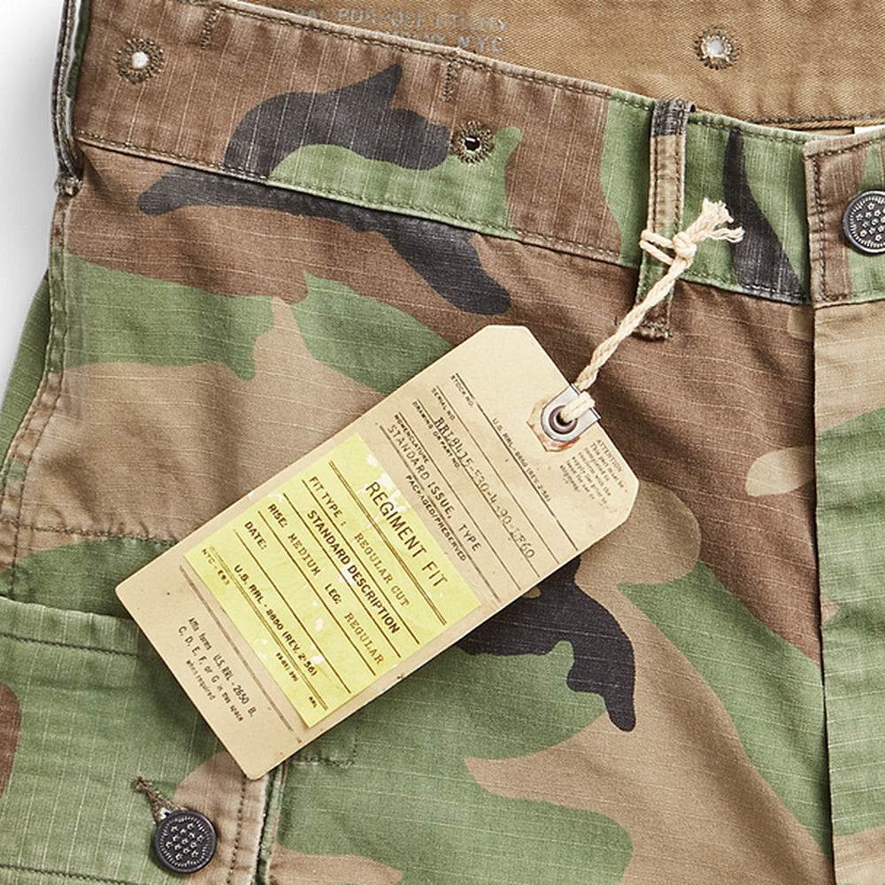 Double RL : CAMO RIPSTOP CARGO SHORT
