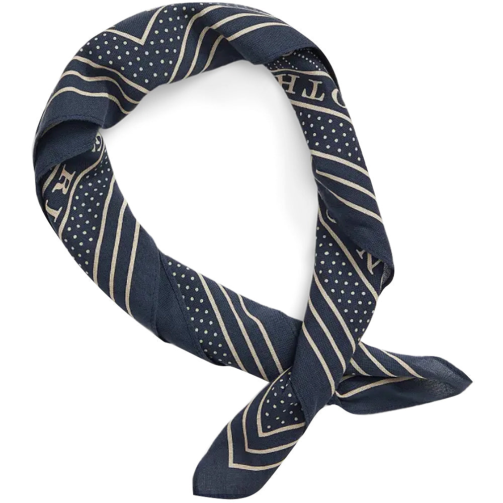 Double RL『ANCHOR-PRINT COTTON BANDANA』(NAVY)