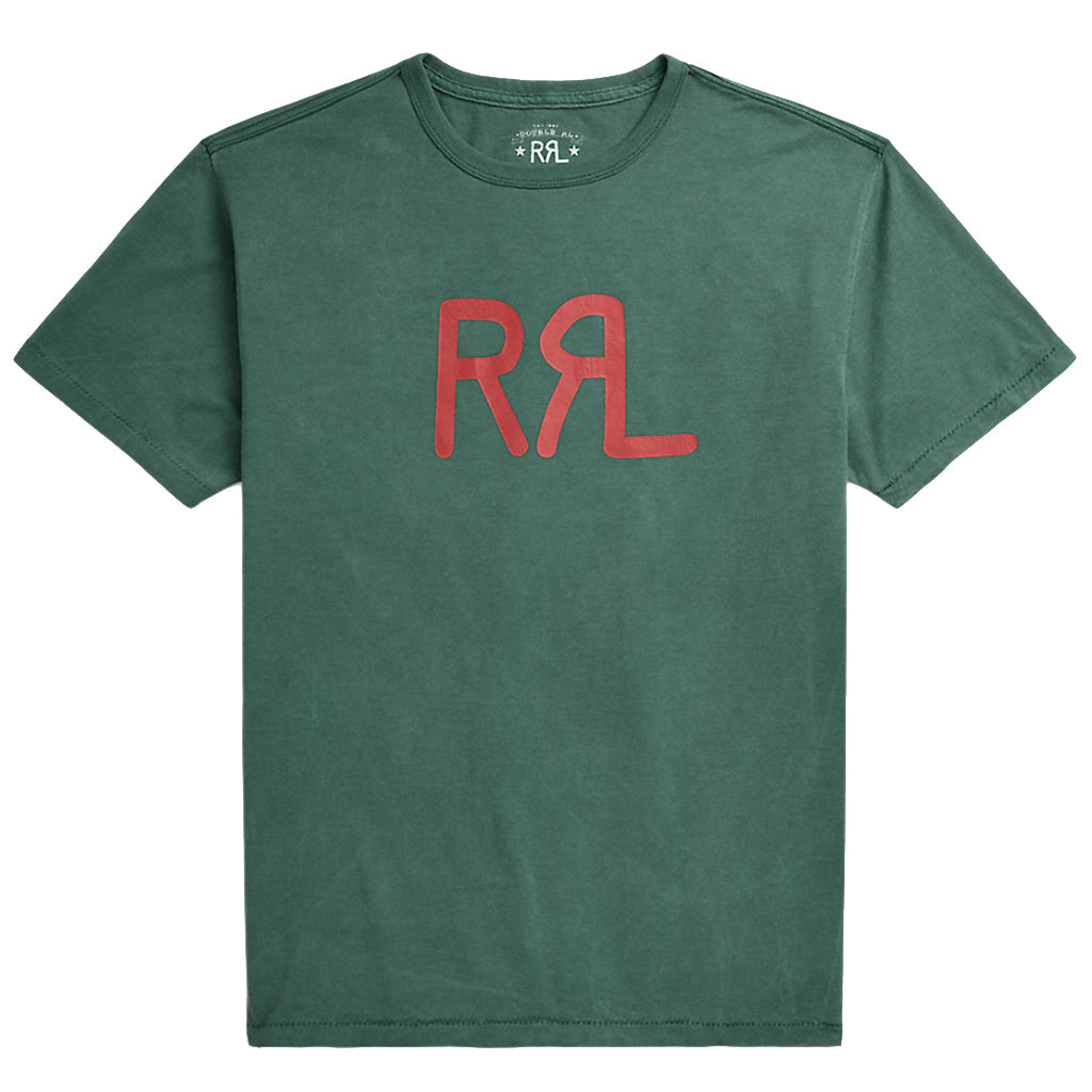 Double RL : RRL RANCH LOGO T-SHIRT (GREEN)