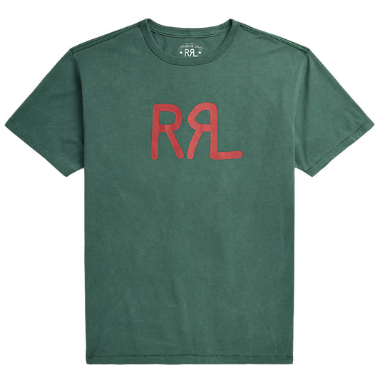 Double RL : RRL RANCH LOGO T-SHIRT (GREEN)