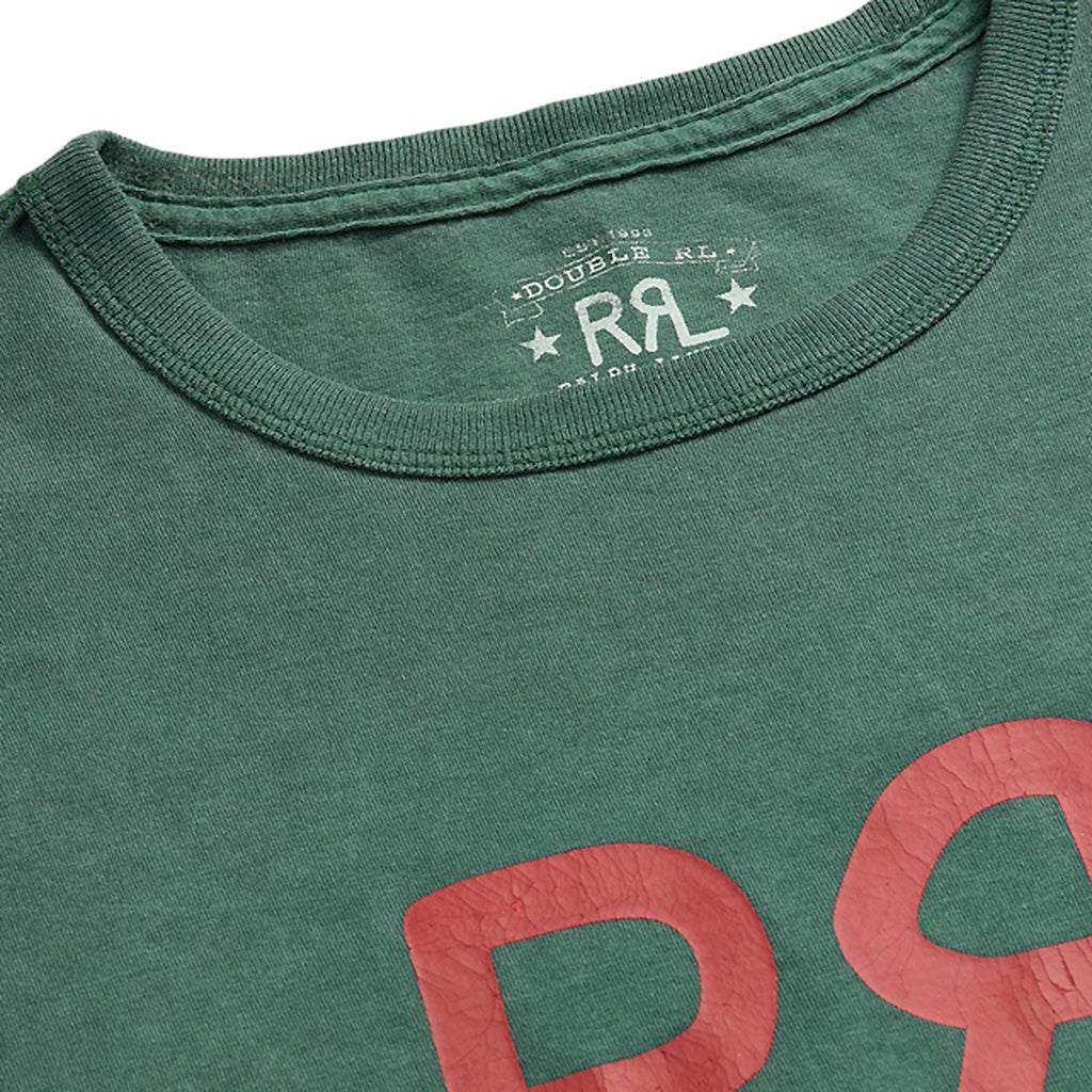 Double RL : RRL RANCH LOGO T-SHIRT (GREEN)