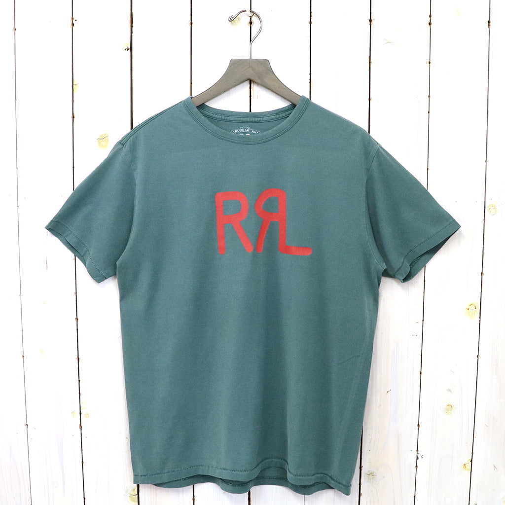Double RL : RRL RANCH LOGO T-SHIRT (GREEN)