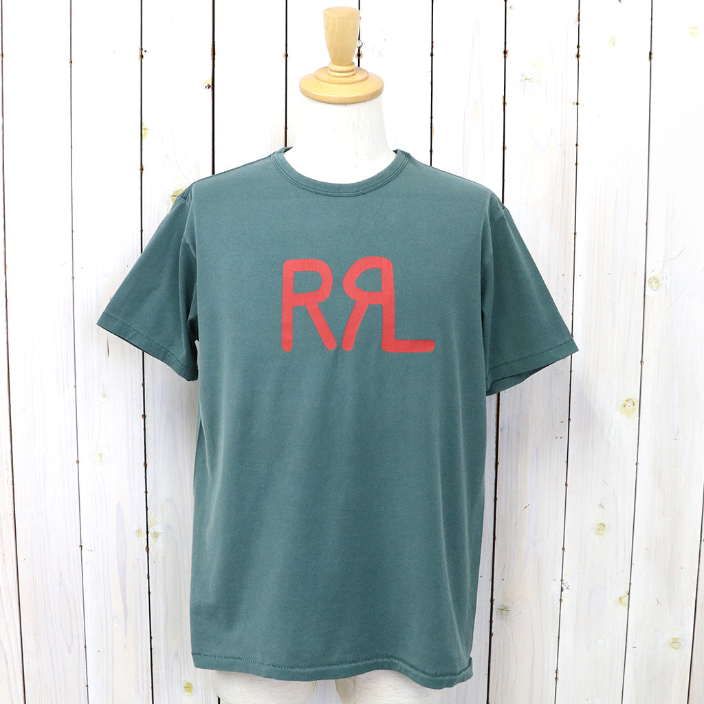 Double RL : RRL RANCH LOGO T-SHIRT (GREEN)