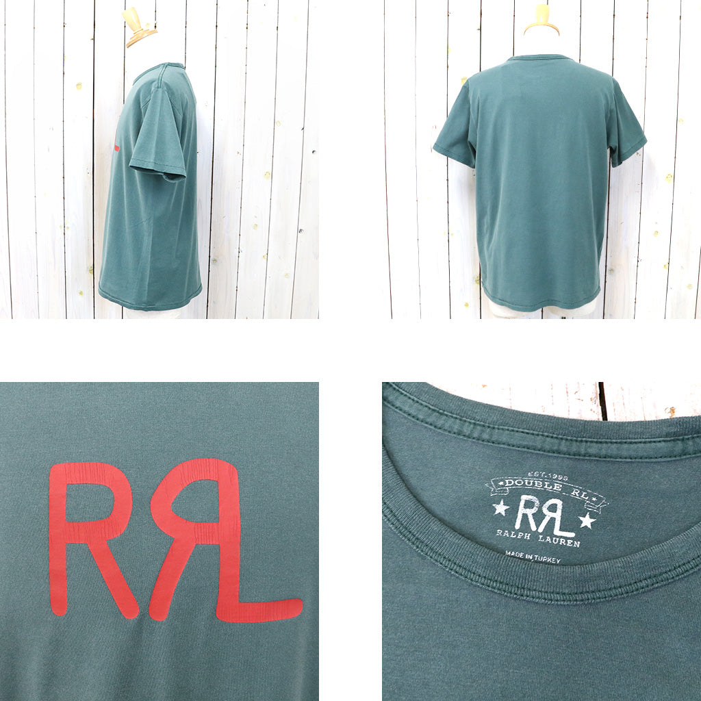 Double RL : RRL RANCH LOGO T-SHIRT (GREEN)