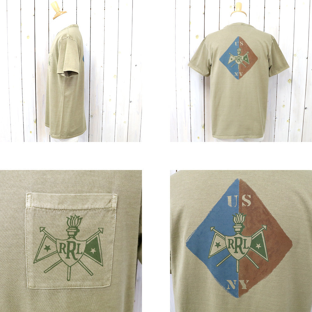 Double RL『GARMENT-DYED JERSEY GRAPHIC T-SHIRT』(TAN)