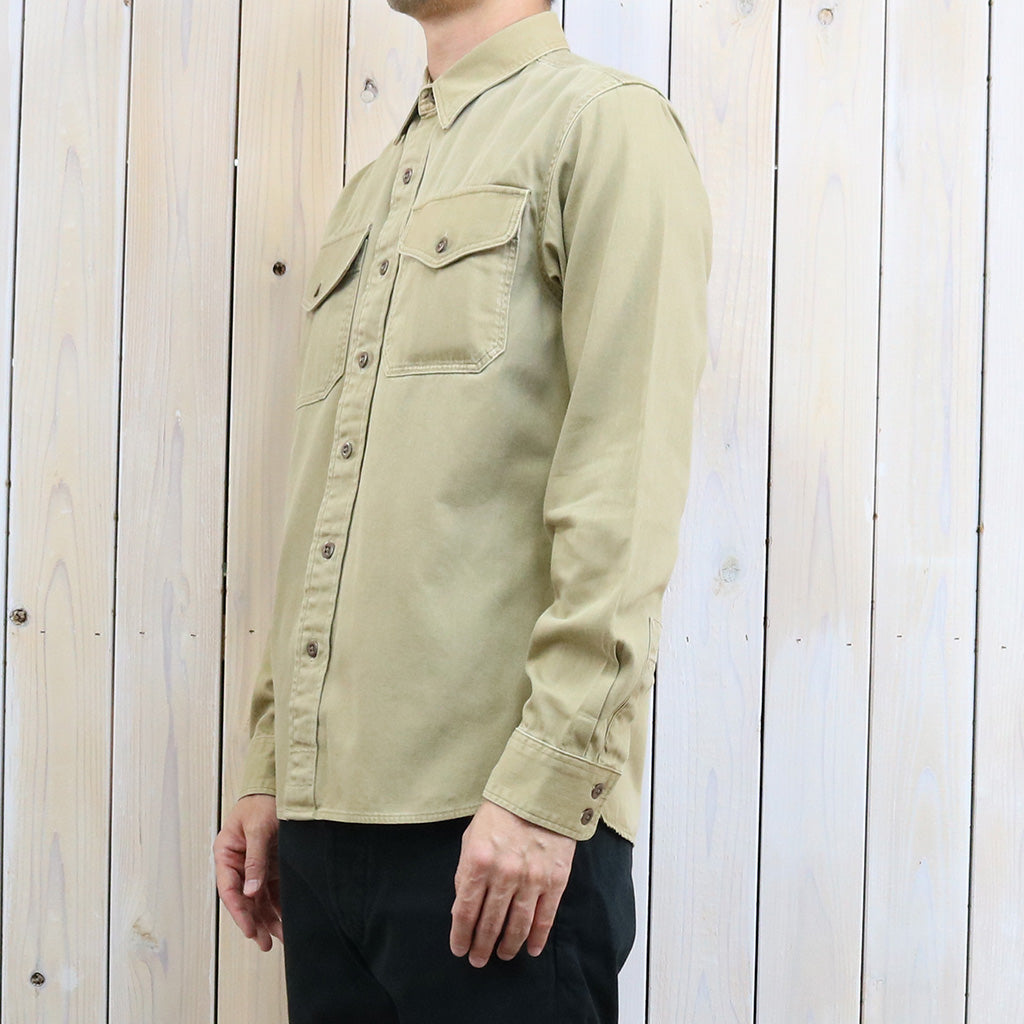 Double RL : TWILL WORKSHIRT (TAN)