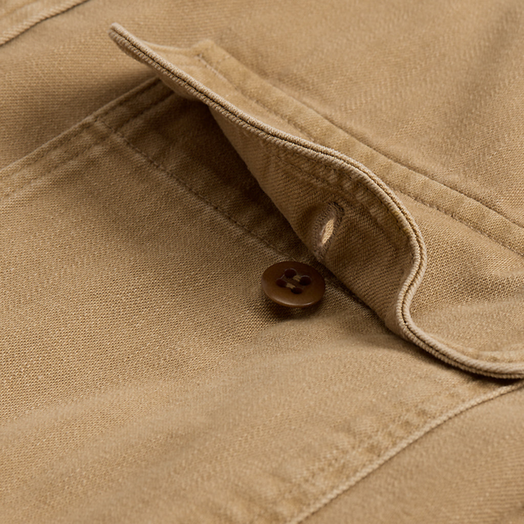 Double RL : TWILL WORKSHIRT (TAN)