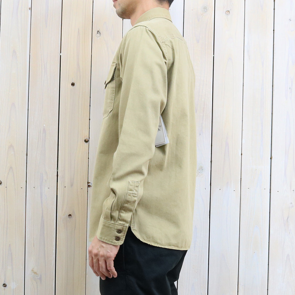 Double RL : TWILL WORKSHIRT (TAN)