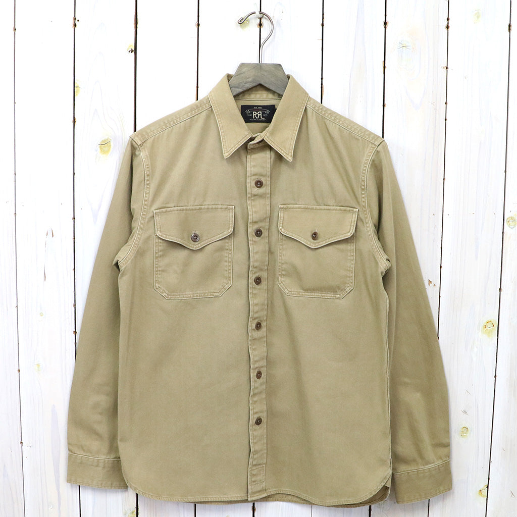 Double RL : TWILL WORKSHIRT (TAN)