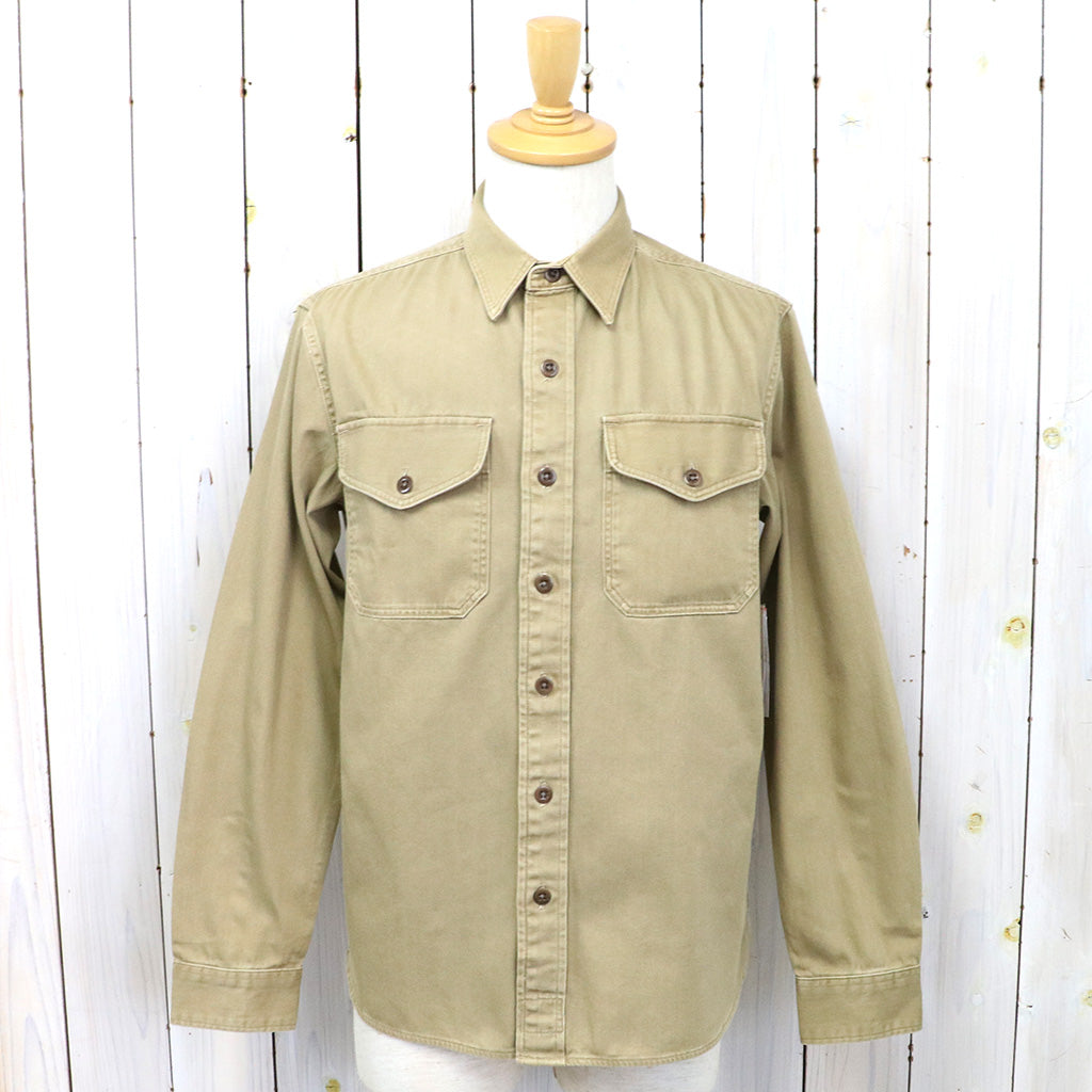 Double RL : TWILL WORKSHIRT (TAN)