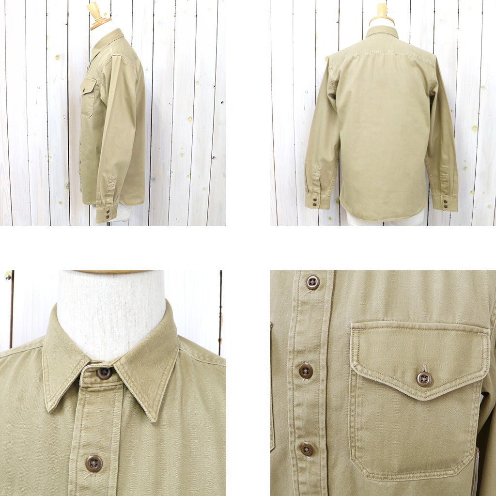 Double RL : TWILL WORKSHIRT (TAN)