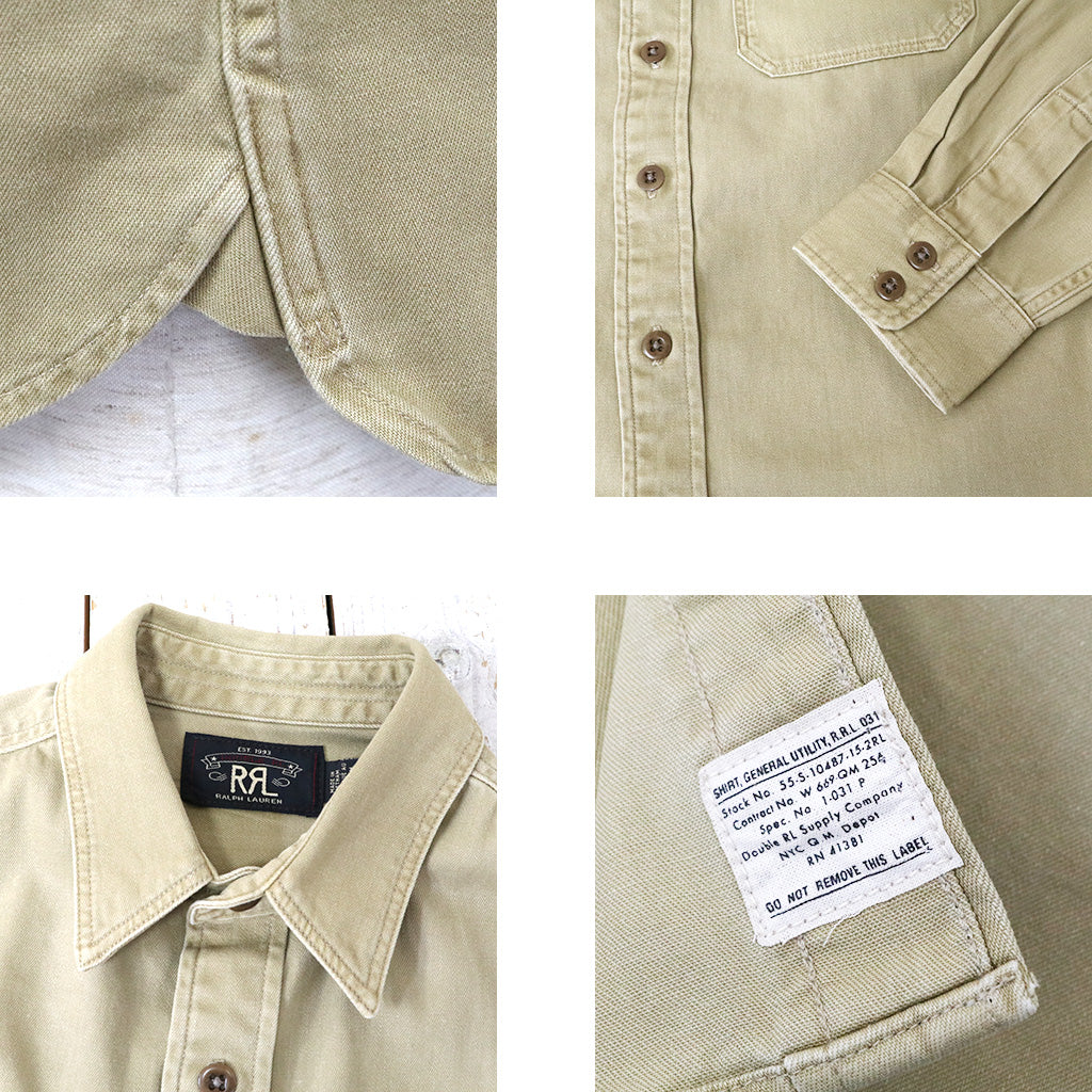 Double RL『TWILL WORKSHIRT』(TAN)