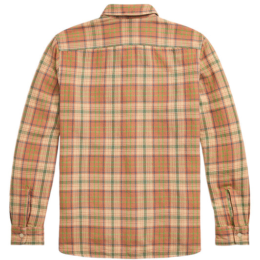 Double RL『PLAID TWILL WORKSHIRT』(ORANGE)