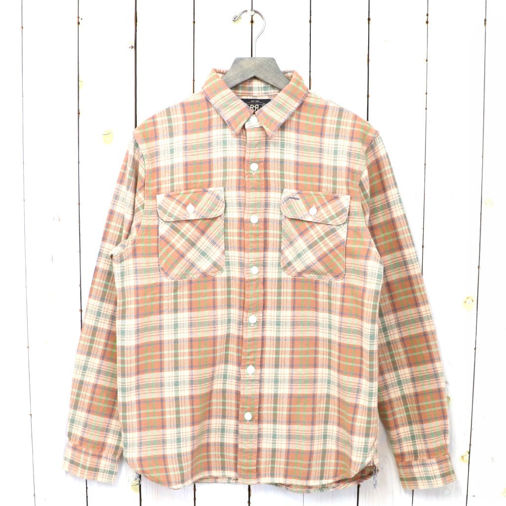 Double RL『PLAID TWILL WORKSHIRT』(ORANGE)